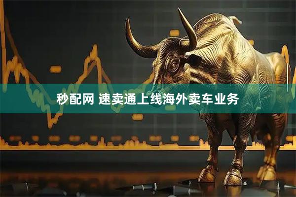 秒配网 速卖通上线海外卖车业务
