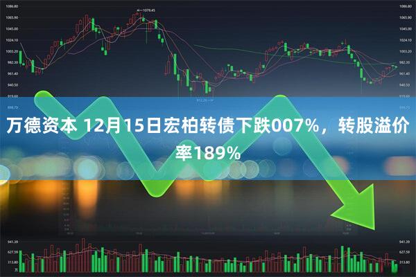 万德资本 12月15日宏柏转债下跌007%，转股溢价率189%